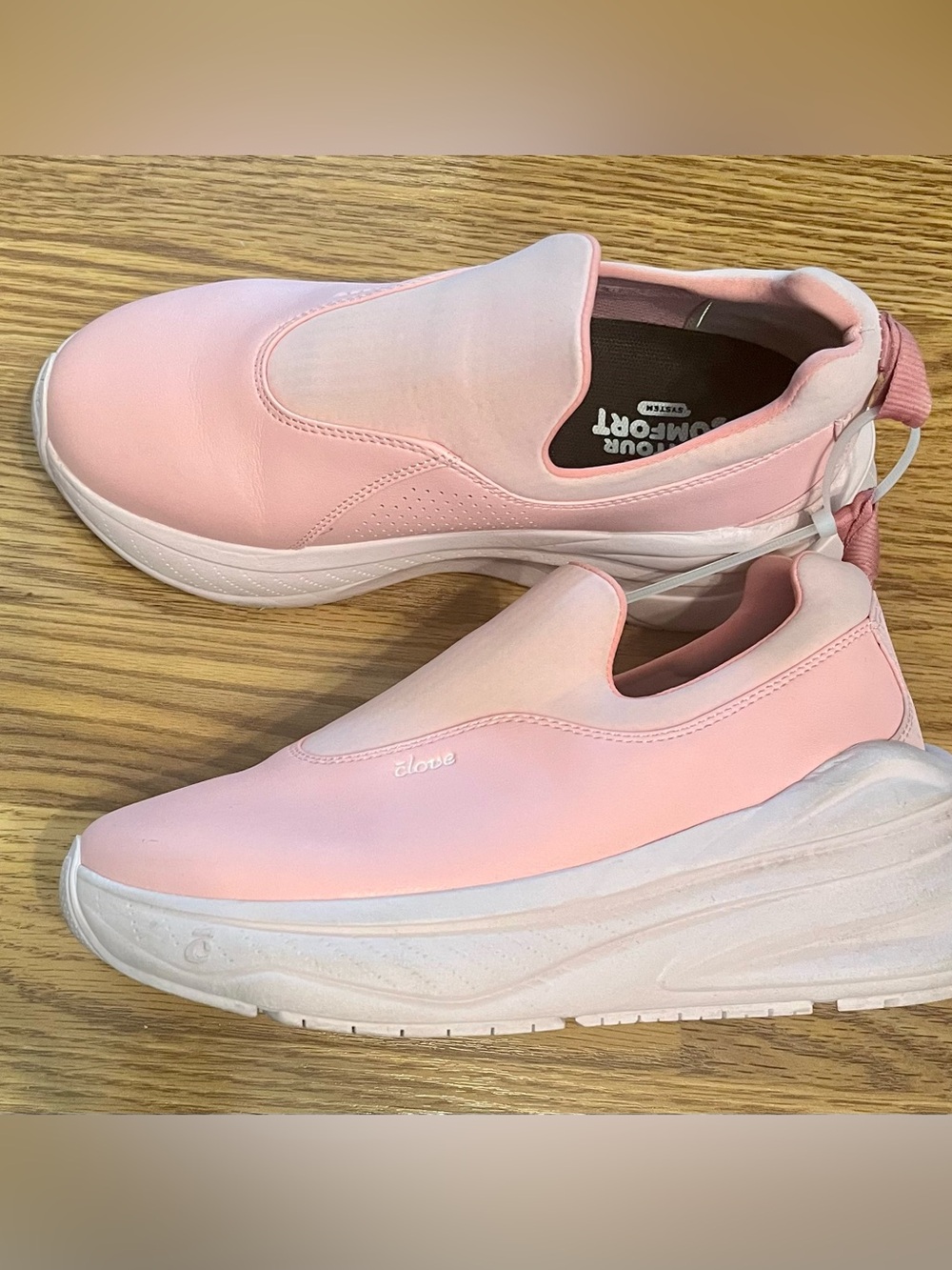 Clove Ona Limited Edition Pink Slip-On Cushioned Platform Sneakers for Women